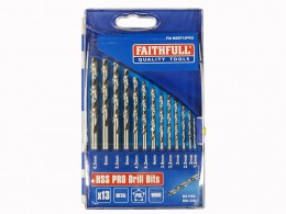 Faithfull HSS Drill Set M2 1.5-6.5mm + 3.2 + 4.2 + Plastic Case £18.49